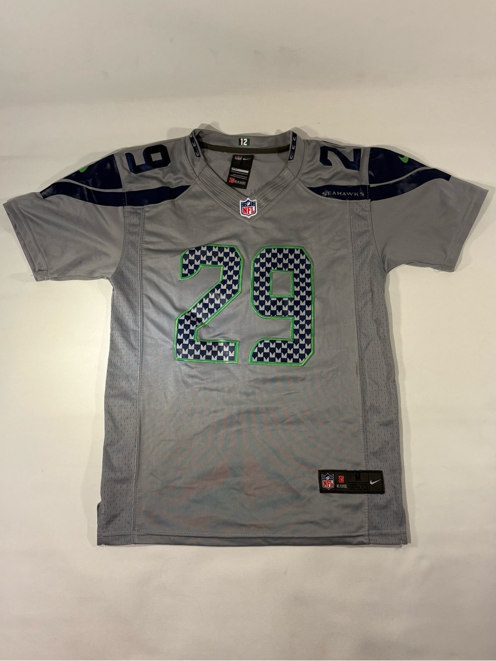 🏈 NIKE NFL PLAYER #29 THOMAS III SEATTLE SEAHAWKS GREY YOUTH FOOTBALL JERSEY 🏈